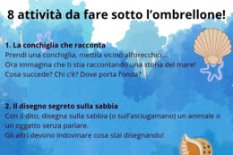 Attività sotto l'ombrellone 3-8 anni