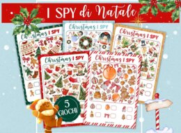 I SPY Natalizio – Cerca e Conta, attività di Natale per bambini - potenziamento conteggio e attenzione - gioco riempitempo di matematica - Christmas I SPY game for kids - early finishers - attention and counting training - math holiday game