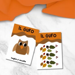 Lavoretto ghirlanda autunnale con gufo