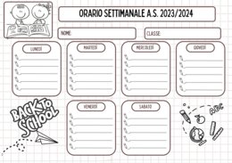Modello orario settimana lunga