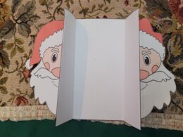 Bigliettodi natale a forma di babbo natale