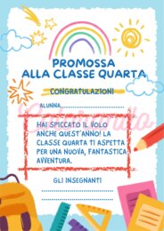 Diplomini di Promozione in Classe quarta – Colorati, Pronti da Stampare e Personalizzare