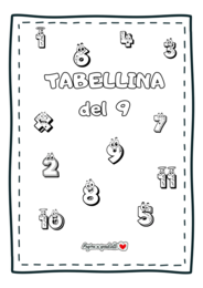 Tabellina del 9 . Il quaderno delle tabelline