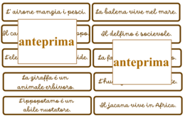 Carte dell'alfabeto degli animali con espansioni per leggere e per scrivere