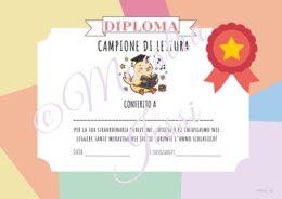 14 DIPLOMI FINE ANNO colorati - kit inclusivo Maestra Jessi