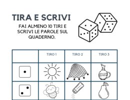 Autodettato: tira il dado e scrivi le parole