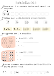La tabellina del 2
