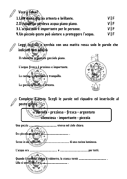 Scheda Operativa Giornata Mondiale dell’Acqua – Testo Descrittivo con Esercizi