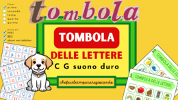 LETTERE DELL'ALFABETO - TOMBOLA - IMMAGINE/LETTERA - C G DURO - CLASSE PRIMA