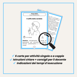 Pause Attive in Classe: Modulo Rilassamento (Blu) - 6 Carte Stampabili