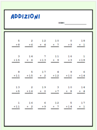 Matematica- Addizioni e sottrazioni
