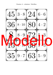 Domino | Tabellina | Attività Matematica