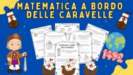 KIT 5 SCHEDE DI MATEMATICA e GEOMETRIA a tema Scoperta dell'America e Cristoforo Colombo