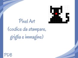 Pixel Art (Coding unplugged) - gatto nero