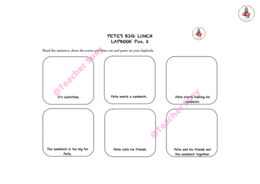 LAPBOOK "Pete's big lunch"