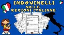 KIT 9 SCHEDE - INDOVINELLI SULLE REGIONI ITALIANE con soluzioni