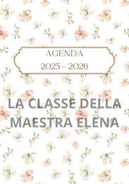 AGENDA SCUOLA DELL'INFANZIA 2025 - 2026