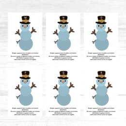 Il pupazzo di neve - Gioco per imparare l'alfabeto