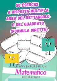 50 esercizi: formule dirette per area del quadrato e del rettangolo
