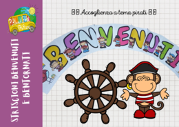ACCOGLIENZA: STRISCIONE BENVENUTI - BENTORNATI a tema PIRATI