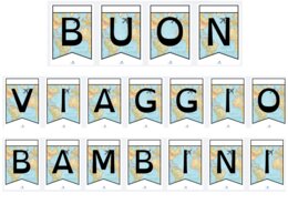 Striscione BUON VIAGGIO BAMBINI