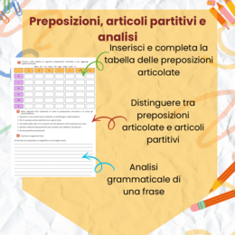 Verifica di Morfologia Completa – Nomi, Articoli, Preposizioni e Analisi Grammaticale (Scuola Primaria)