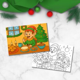 Leggi e colora con l'elfo di Babbo Natale