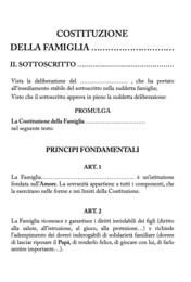 Costituzione della famiglia