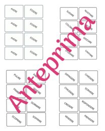 Carte da gioco sui verbi - modo indicativo
