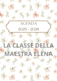 AGENDA SCUOLA DELL'INFANZIA 2025 - 2026