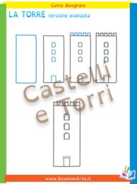 Come disegnare step by step: castello con torri