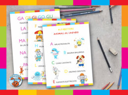 ​Laboratorio per imparare a leggere con Nio: Favola illustrata - Kit Prime Letture in Stampatello Maiuscolo con Tangram dell'Alfabeto e filastrocca delle sillabe - 5-7 anni