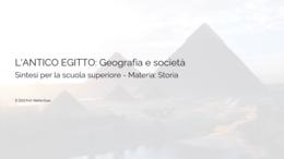 L'Antico Egitto Parte 1: Geografia, Società ed Economia – Kit Didattico (Slide + Verifica) (PPTX Modificabile)