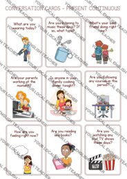 CONVERSATION CARDS - PRESENT CONTINUOUS