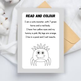 Leggi e colora in inglese - Mostri
