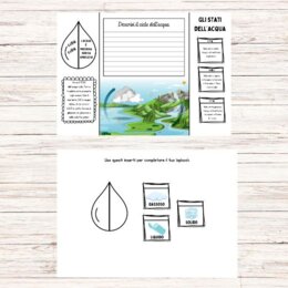 Lapbook ciclo dell’acqua da stampare