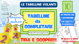 TABELLINE VOLANTI DA COMPLETARE - SCUOLA PRIMARIA - TABELLINE DA 1 A 10 - MATEMATICA DIVERTENTE