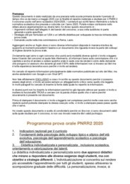 Prova orale PNRR 2 Teoria Allegato A Primaria Posto Comune