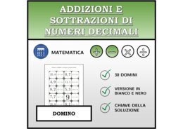 Domino - Addizioni e sottrazioni di numeri decimali | Attività Matematica