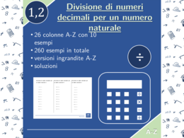 Divisione di numeri decimali per un numero naturale | matematica | 26 colonne