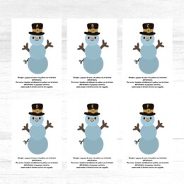 Il pupazzo di neve - Gioco per imparare l'alfabeto