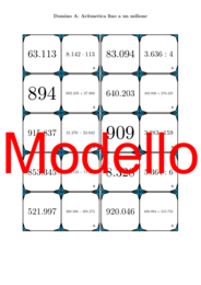 Domino - Aritmetica fino a un milione | Attività Matematica