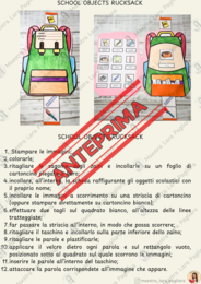 Gli oggetti scolastici - inglese classe prima