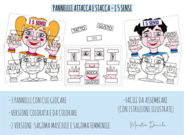 PANNELLI ATTACCA E STACCA – I 5 SENSI