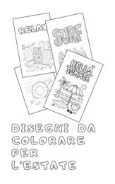 SCHEDE DA COLORARE PER L'ESTATE