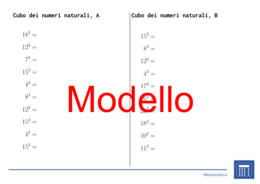 Cubo dei numeri naturali | matematica | 26 colonne