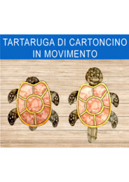 tartaruga di cartoncino in movimento