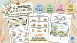 COMPRENSIONI DEL TESTO SEMPLIFICATE - materiale inclusivo - lettura facilitata per BES/DSA