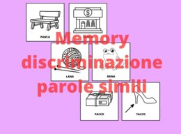 Memory discriminazione suoni simili
