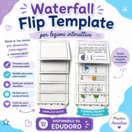 Waterfall flip template sulle frazioni